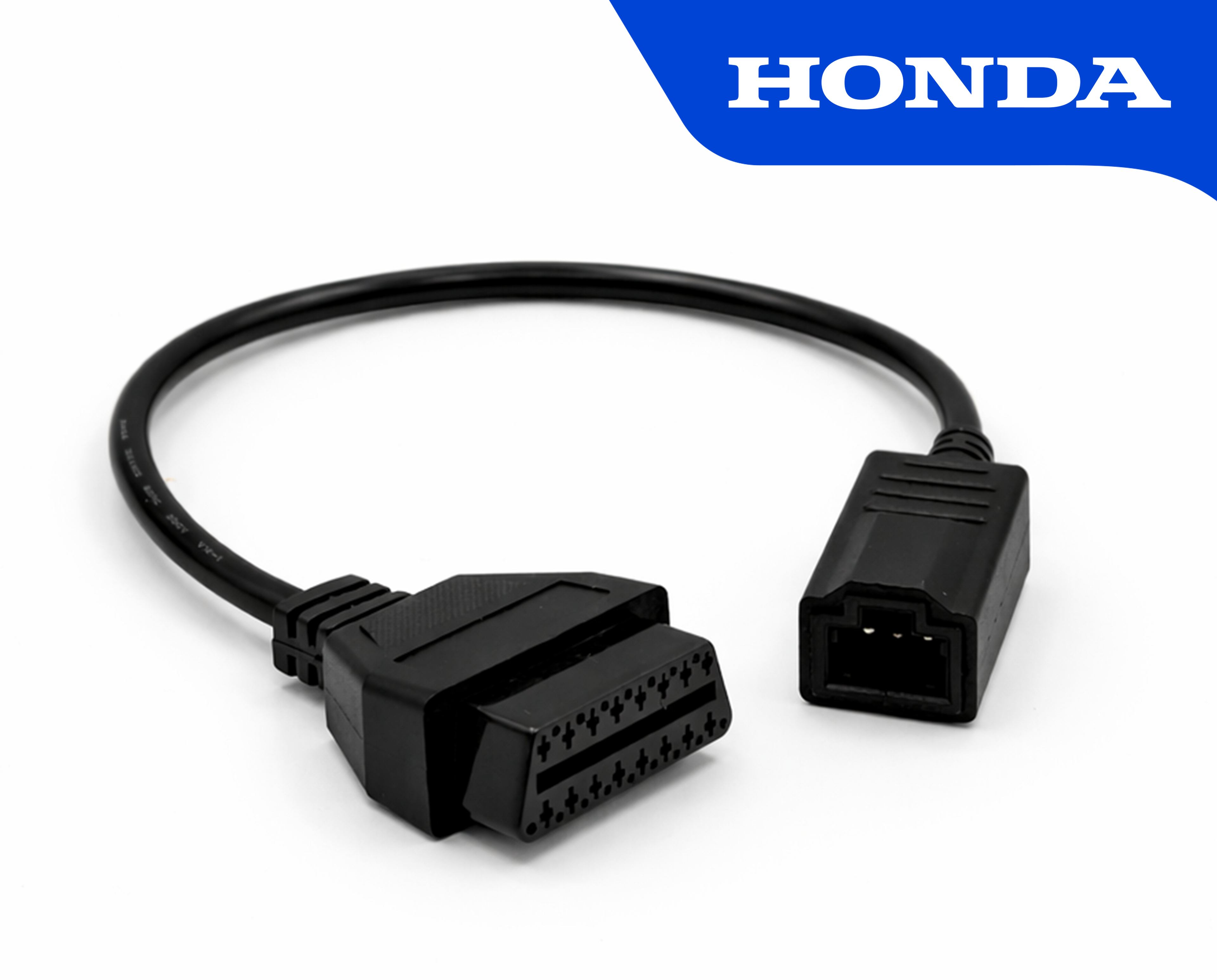 Adaptateur de diagnostic automobile Honda 3 broches vers OBD2 noir