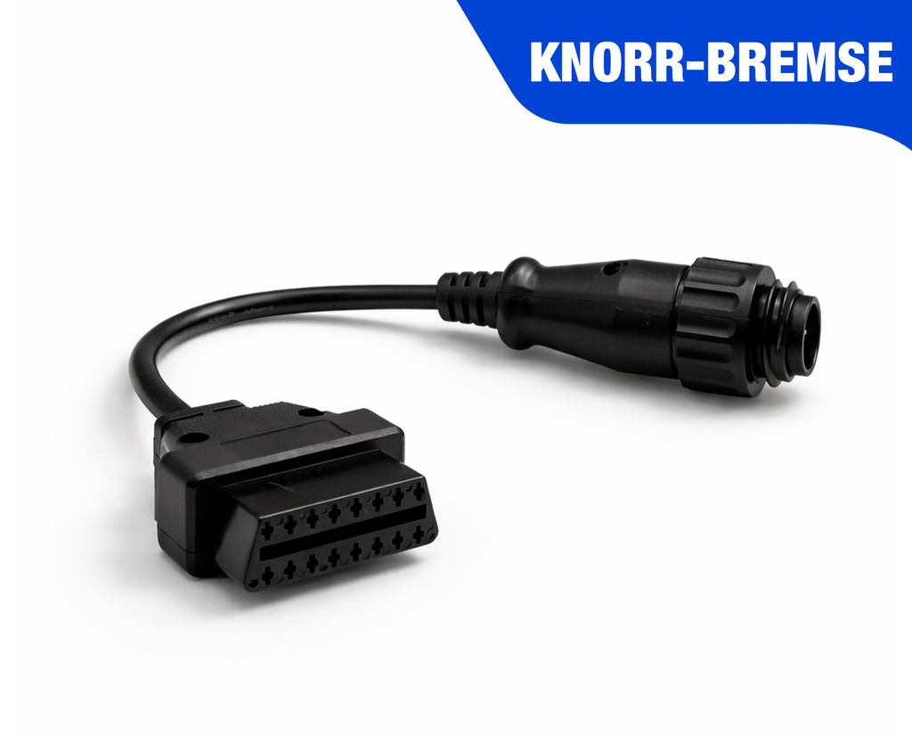 Adaptateur Knorr Wabco Trailer 7 broches noir pour diagnostic de poids lourds