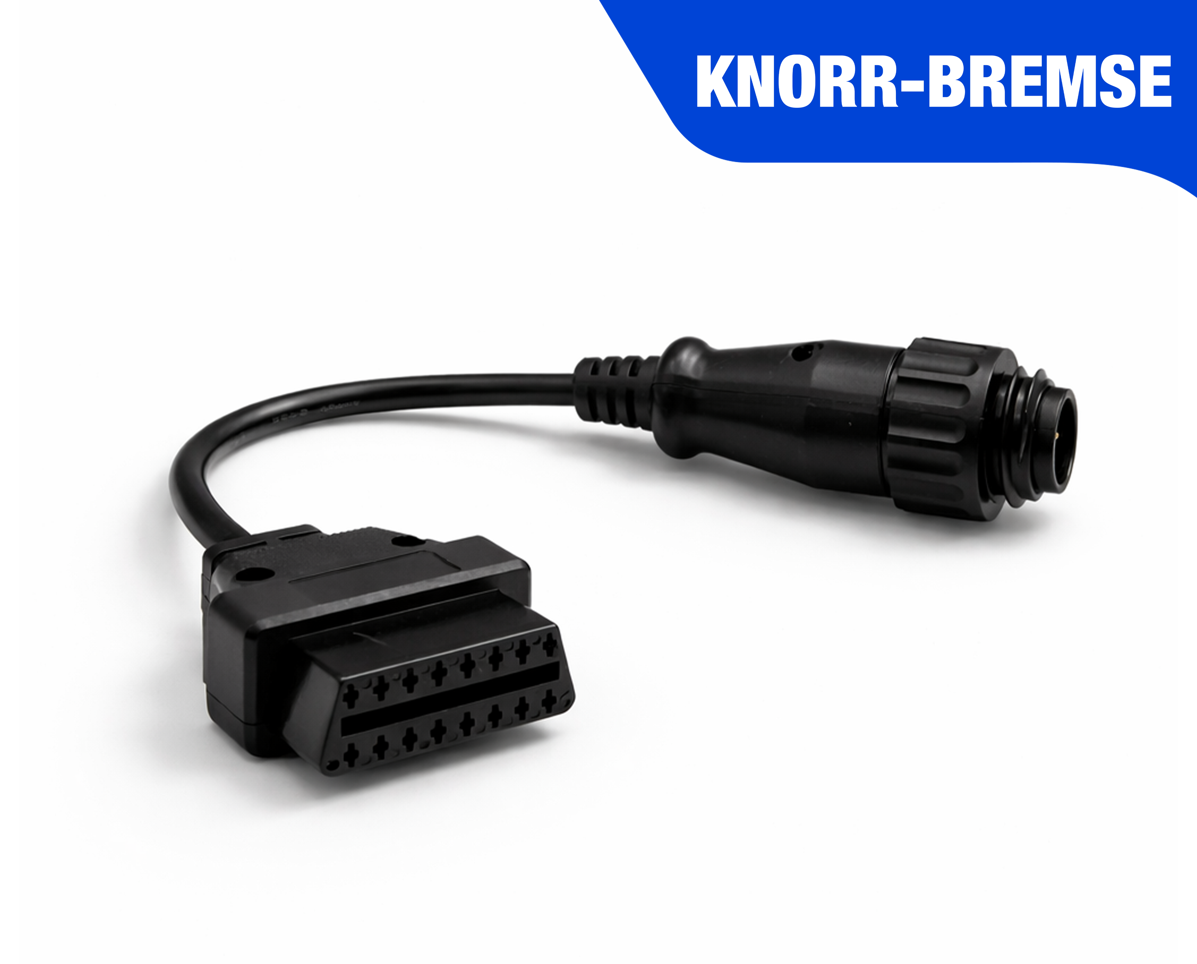 Adaptateur Knorr Wabco Trailer 7 broches noir pour diagnostic de poids lourds