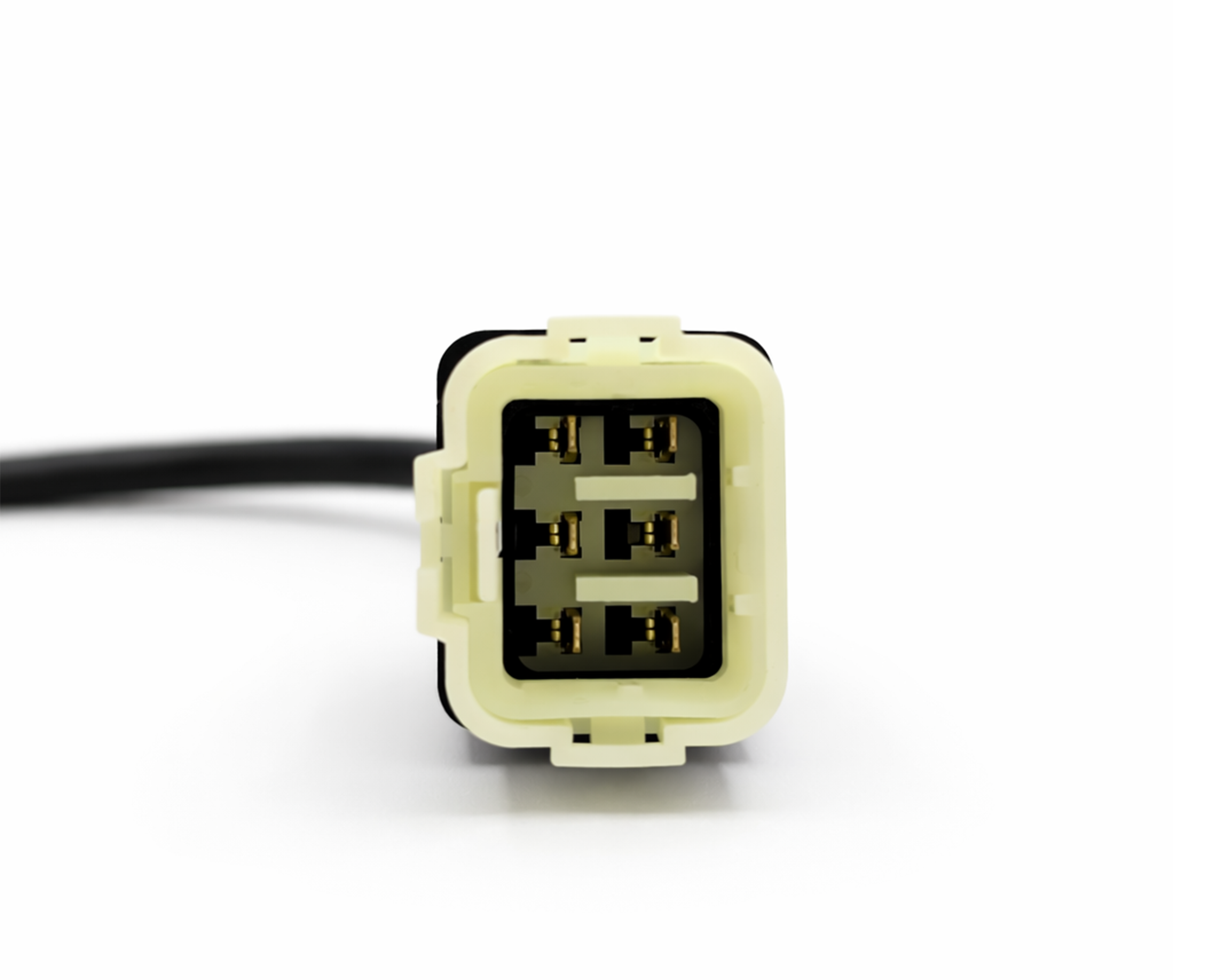 Gros plan sur le connecteur 6 broches de l adaptateur moto Kawasaki vers OBD2