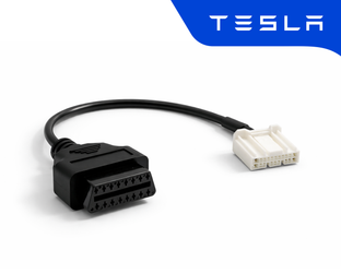 Adaptateur de diagnostic OBD2 Tesla 20 broches noir et blanc de la marque Tesla