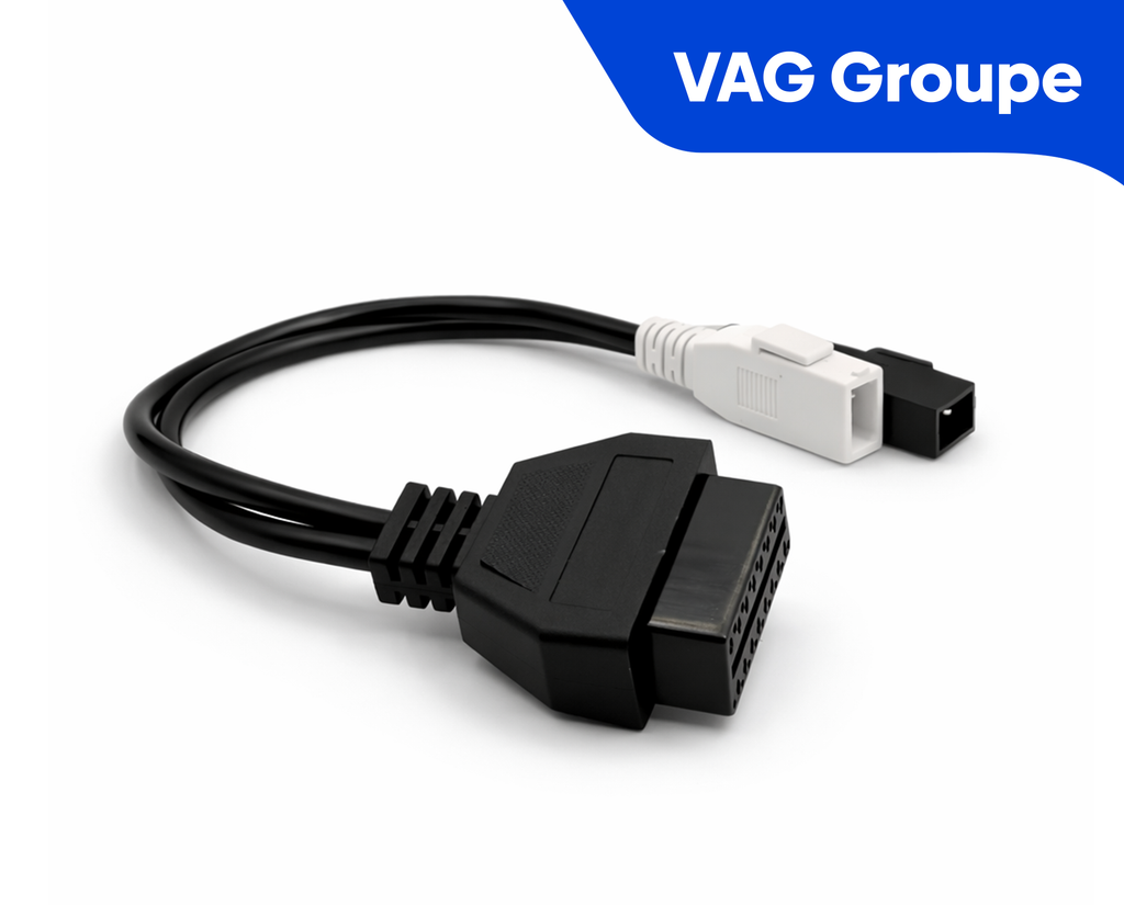 Adaptateur OBD2 VAG 2x2 broches pour le diagnostic des anciens véhicules Audi et Volkswagen