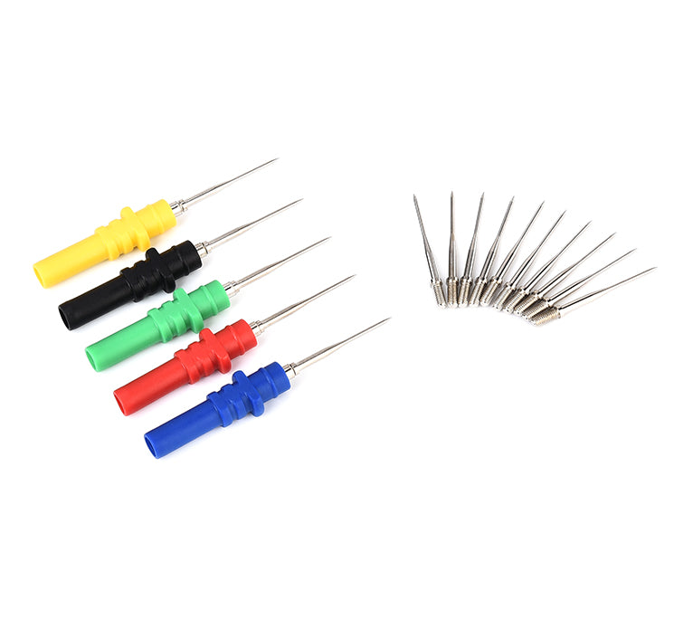 Kit de 5 aiguilles de test multicolores et 10 pointes de rechange pour diagnostic oscilloscope
