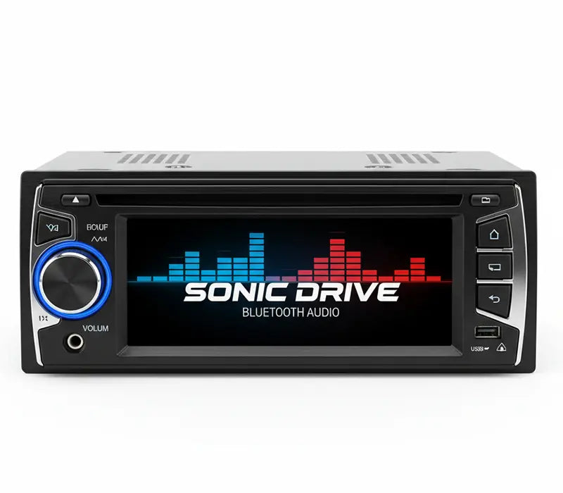 Autoradio Bluetooth double DIN Sonic Drive avec écran LCD et égaliseur