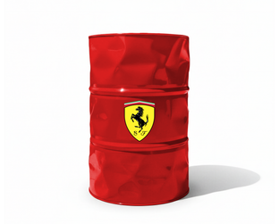 Miniature de baril rouge decoratif avec le logo de la marque italienne Ferrari