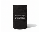 Baril decoratif noir personnalisable pour amenagement de garage ou atelier automobile
