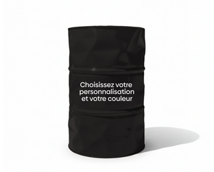 Baril decoratif noir personnalisable pour amenagement de garage ou atelier automobile