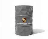 Baril decoratif gris de marque Porsche parfait pour decorer un atelier de diagnostic auto