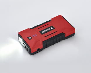 Booster de batterie portable iCarsoft JS V10 avec fonction lampe torche LED