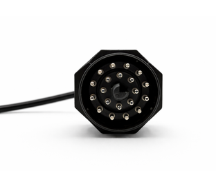 Vue de face du connecteur rond à 20 broches pour le reset entretien des véhicules BMW