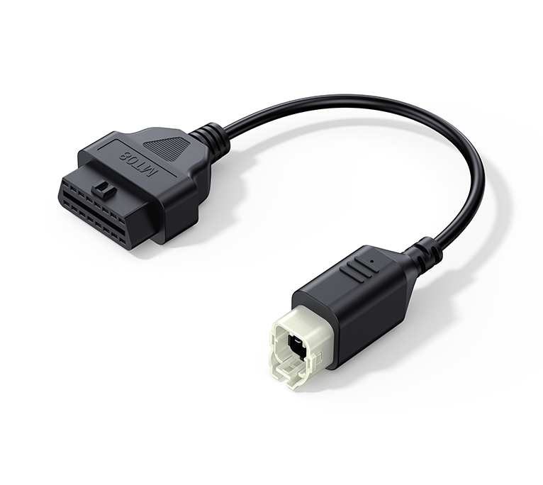 Câble adaptateur de diagnostic iCarsoft MT08 noir pour moto