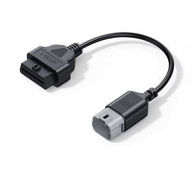 Câble adaptateur de diagnostic OBD2 iCarsoft MT06-1 noir pour moto