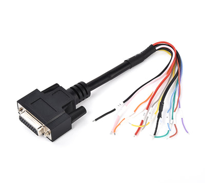 Câble MCU V1 de diagnostic iCarsoft avec connecteur multibroches et fils dénudés colorés