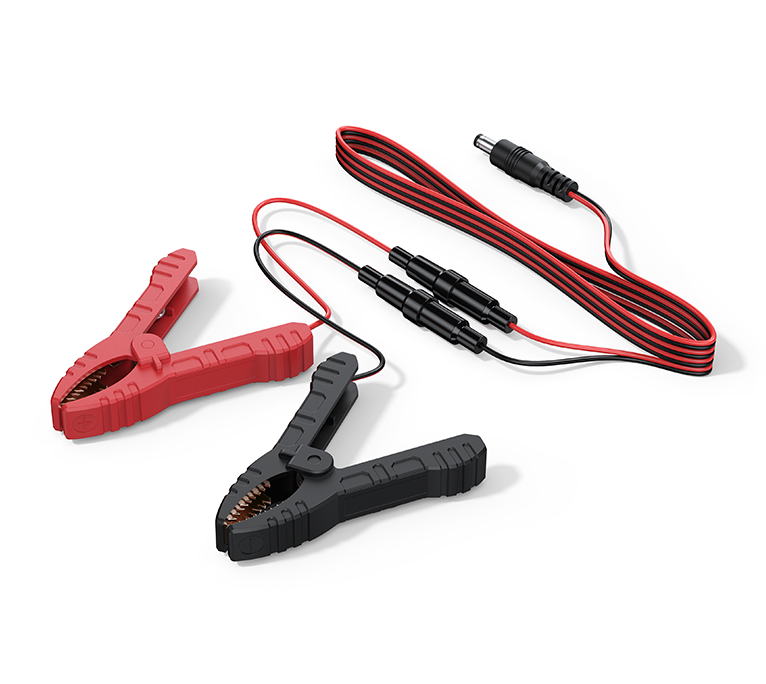 Cable de connexion avec pinces de batterie rouge et noire iCarsoft MT02 pour moto