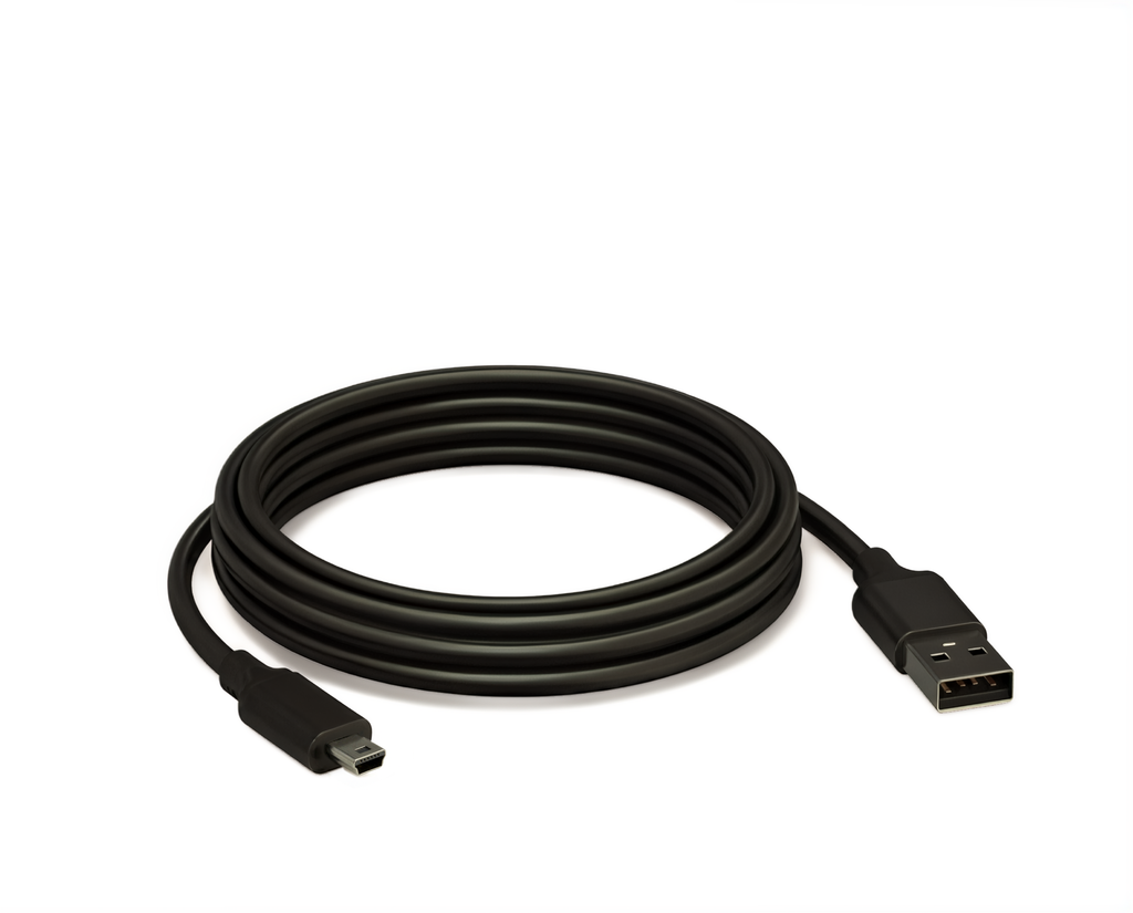 Cable de remplacement mini USB noir enroule pour valise de diagnostic iCarsoft