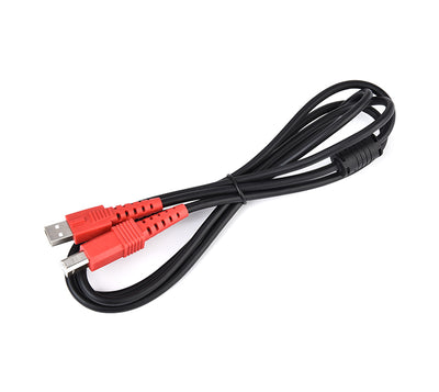 Câble USB noir avec connecteurs rouge de type A vers type B pour oscilloscope de diagnostic automobile iCarsoft