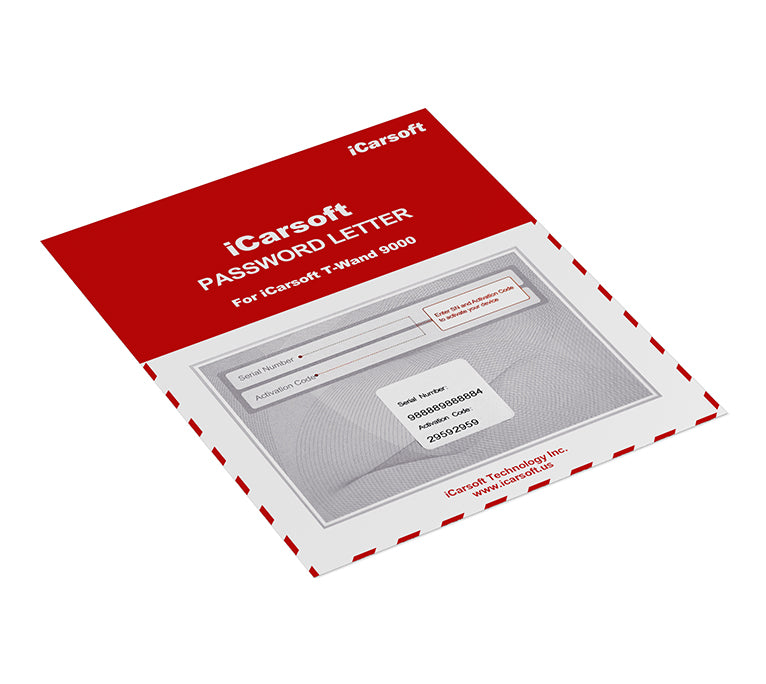 Carte de jetons d activation iCarsoft T-Wand 9000 pour la valise CR Ultra