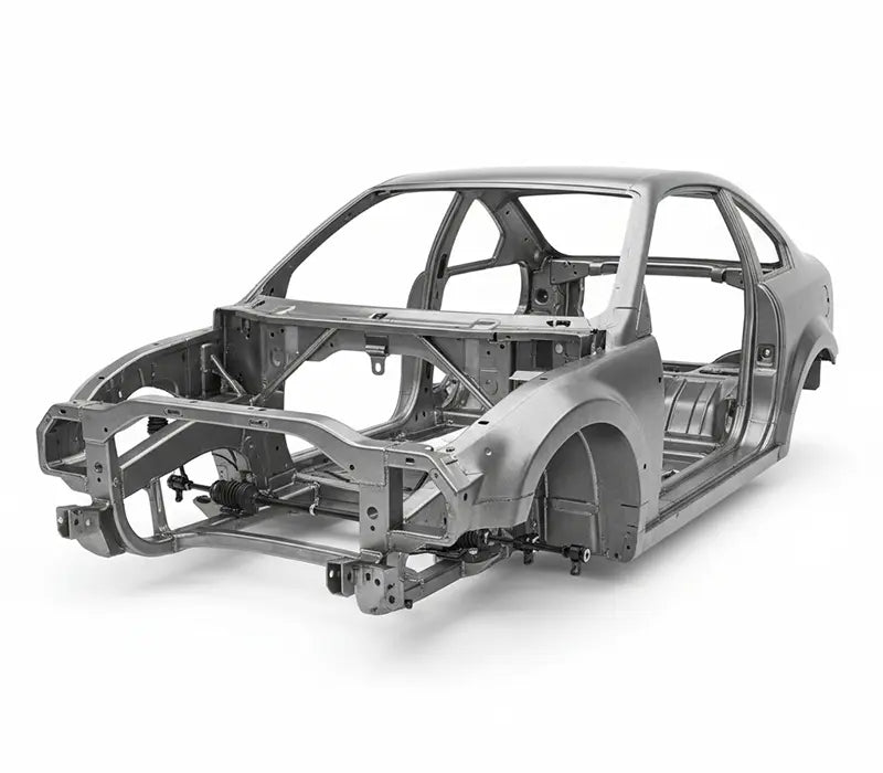 Structure de chassis de voiture en metal nu pour diagnostic de geometrie automobile