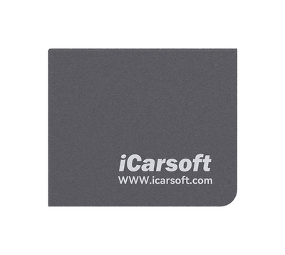 Chiffon de nettoyage microfibre gris authentique avec logo iCarsoft pour ecran de diagnostic