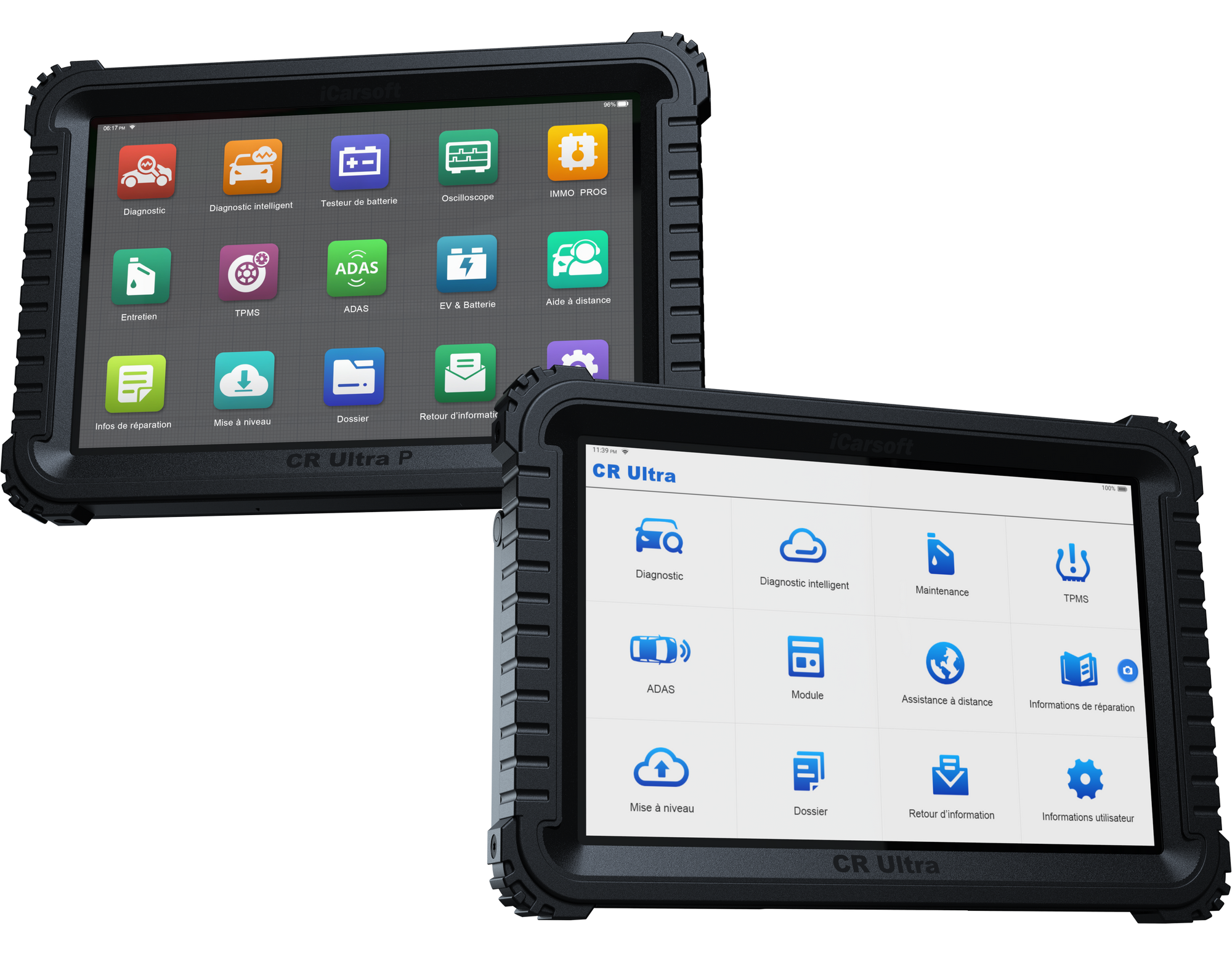Comparatif des valises de diagnostic automobile professionnelles iCarsoft CR Ultra P et CR Ultra