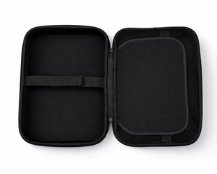 Vue interieure vide de l etui de transport noir pour valise de diagnostic iCarsoft