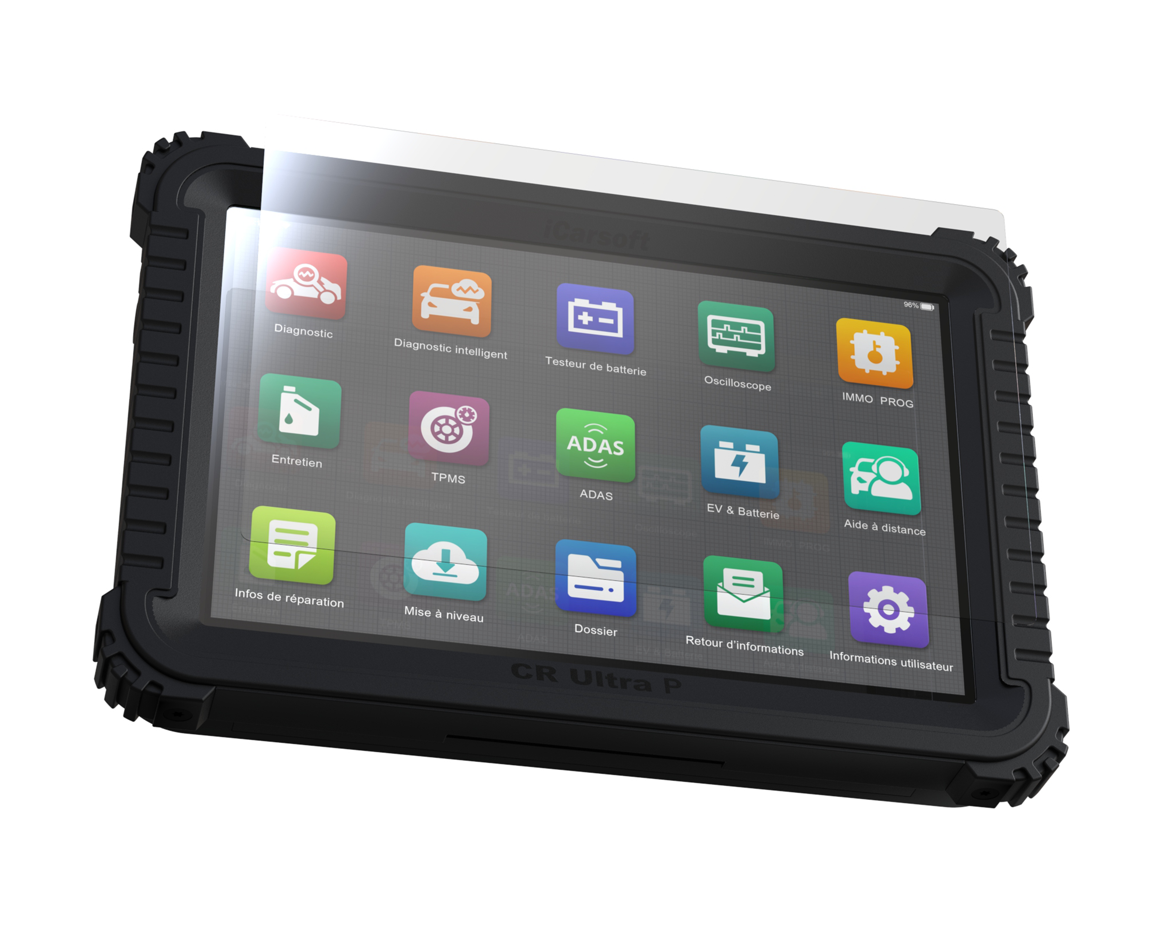 Film de protection d'écran en verre trempé pour valise diagnostic iCarsoft CR Ultra