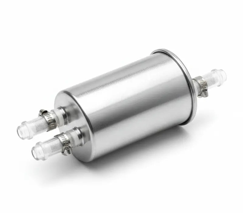 Filtre à carburant universel en métal avec colliers de serrage pour voiture