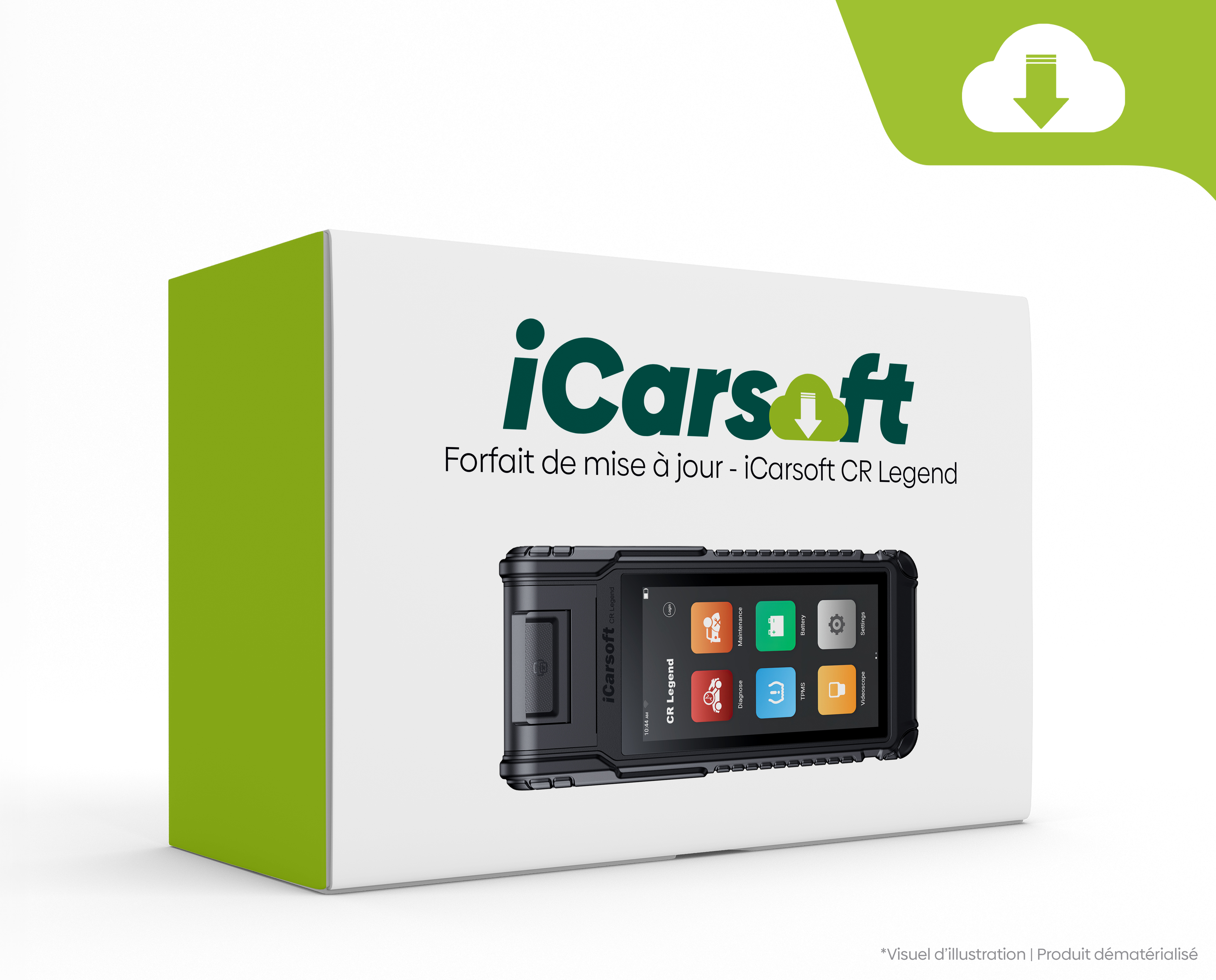 Boîte virtuelle du forfait de mise à jour pour la valise de diagnostic iCarsoft CR Legend