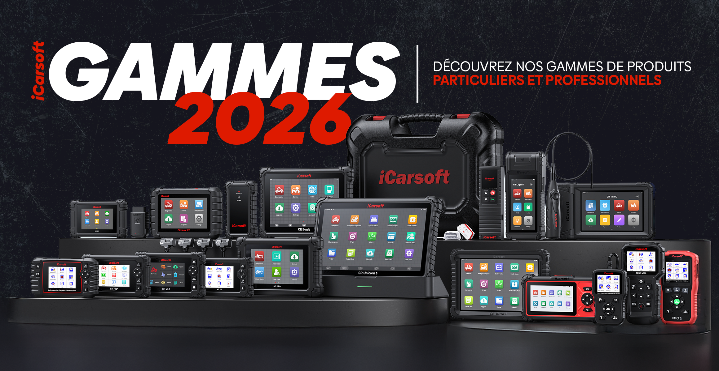 Présentation de la gamme 2026 de valises de diagnostic automobile iCarsoft France
