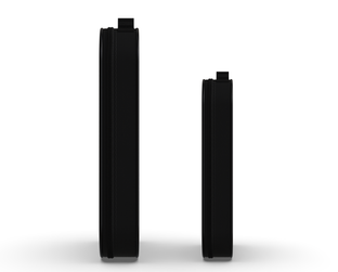 Deux modèles de housses de protection noires zippées iCarsoft de tailles différentes