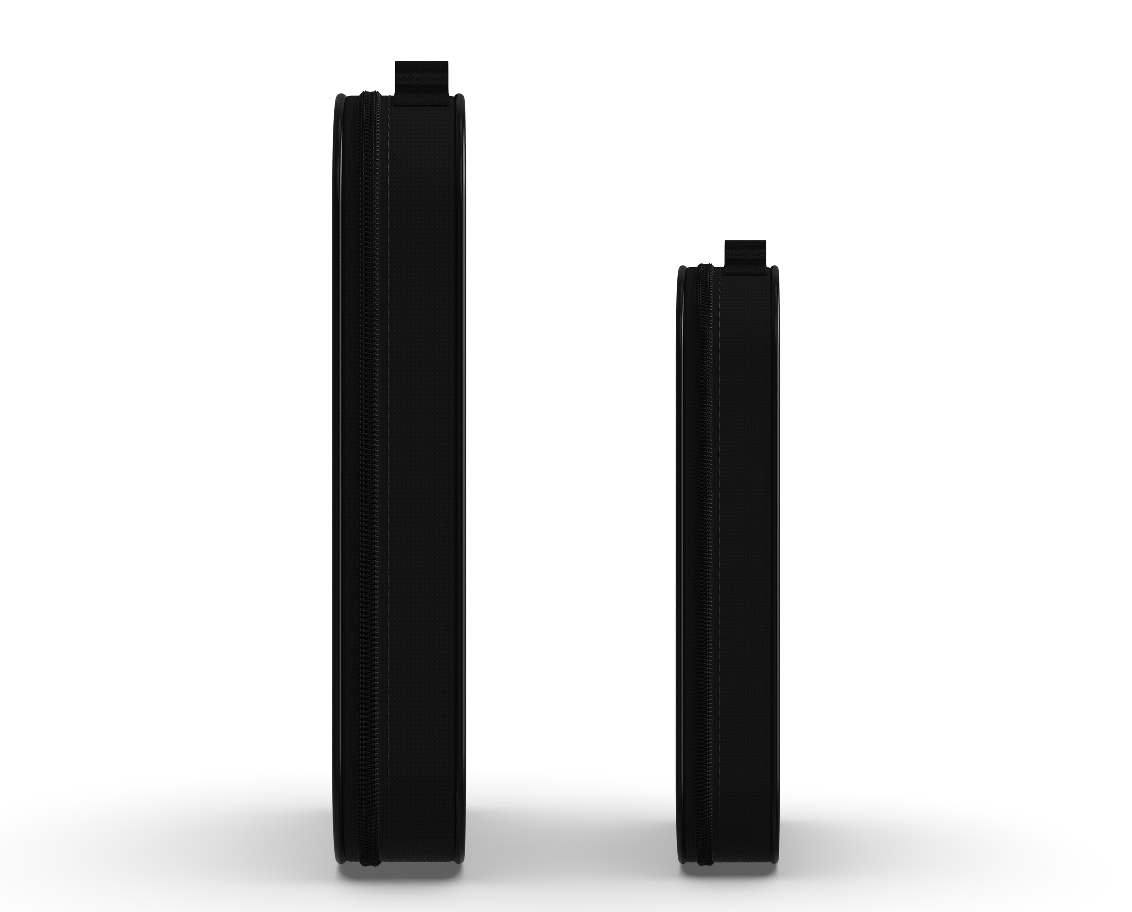 Deux modèles de housses de protection noires zippées iCarsoft de tailles différentes