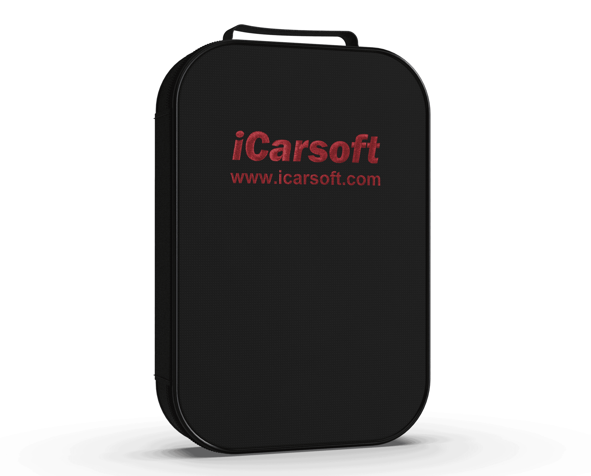 Grande housse de transport noire iCarsoft rigide et rembourrée pour valise de diagnostic