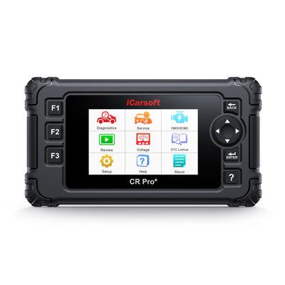 Valise de diagnostic multimarque iCarsoft CR Pro Plus affichant son menu principal