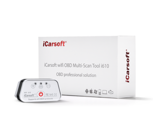 Adaptateur de diagnostic wifi iCarsoft i610 avec sa boite d emballage blanche