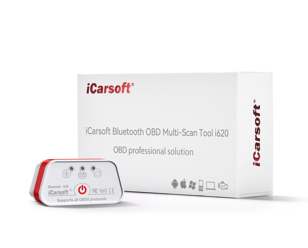 Boîtier de diagnostic iCarsoft i620 Bluetooth avec sa boîte d emballage
