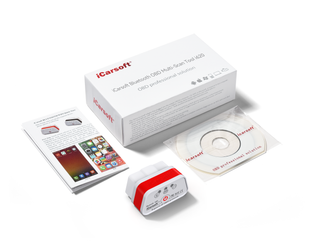 Module de diagnostic iCarsoft i620 Bluetooth avec sa boîte et sa notice d utilisation