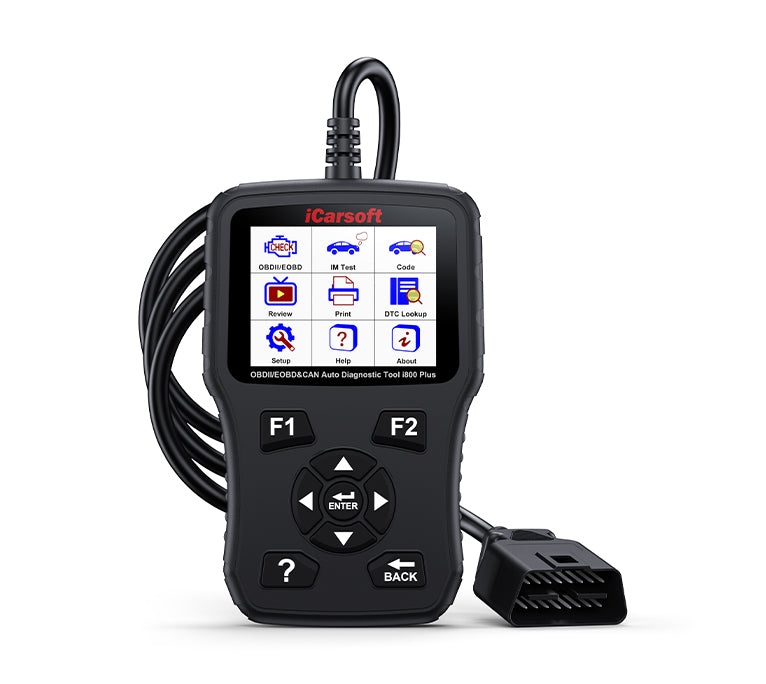 Boitier de diagnostic automobile multimarque iCarsoft i800 Plus avec son cable OBD2