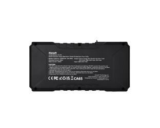 Vue arrière du booster de batterie iCarsoft JS V10 avec caractéristiques techniques
