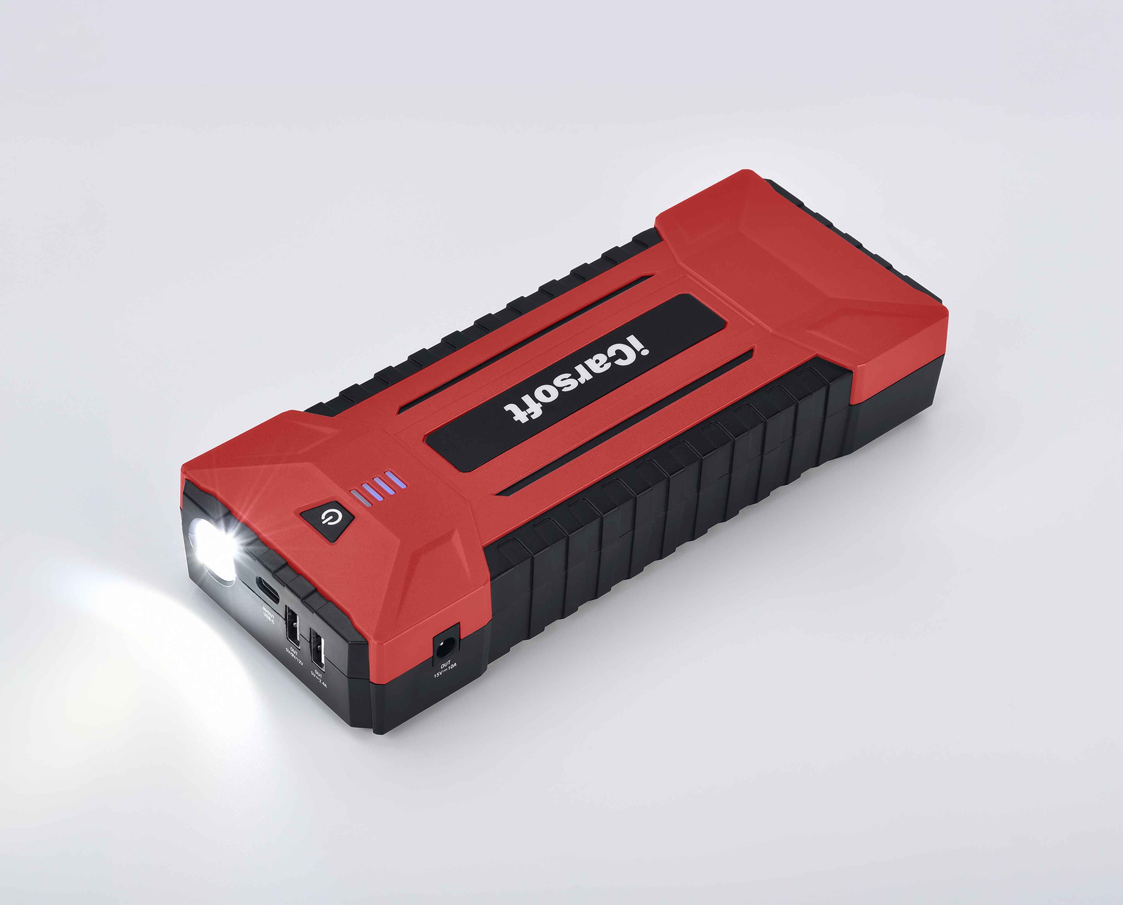Booster de batterie portable iCarsoft JS V30 avec lampe torche LED intégrée