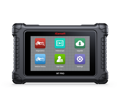 Tablette de diagnostic iCarsoft MT Pro pour motos avec menu tactile sur écran