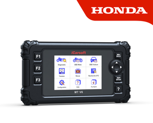 Boitier de diagnostic moto iCarsoft MT V6 pour la marque Honda avec son ecran de controle