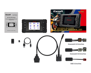 Pack de diagnostic moto iCarsoft MT V6 pour Kawasaki avec cables de branchement