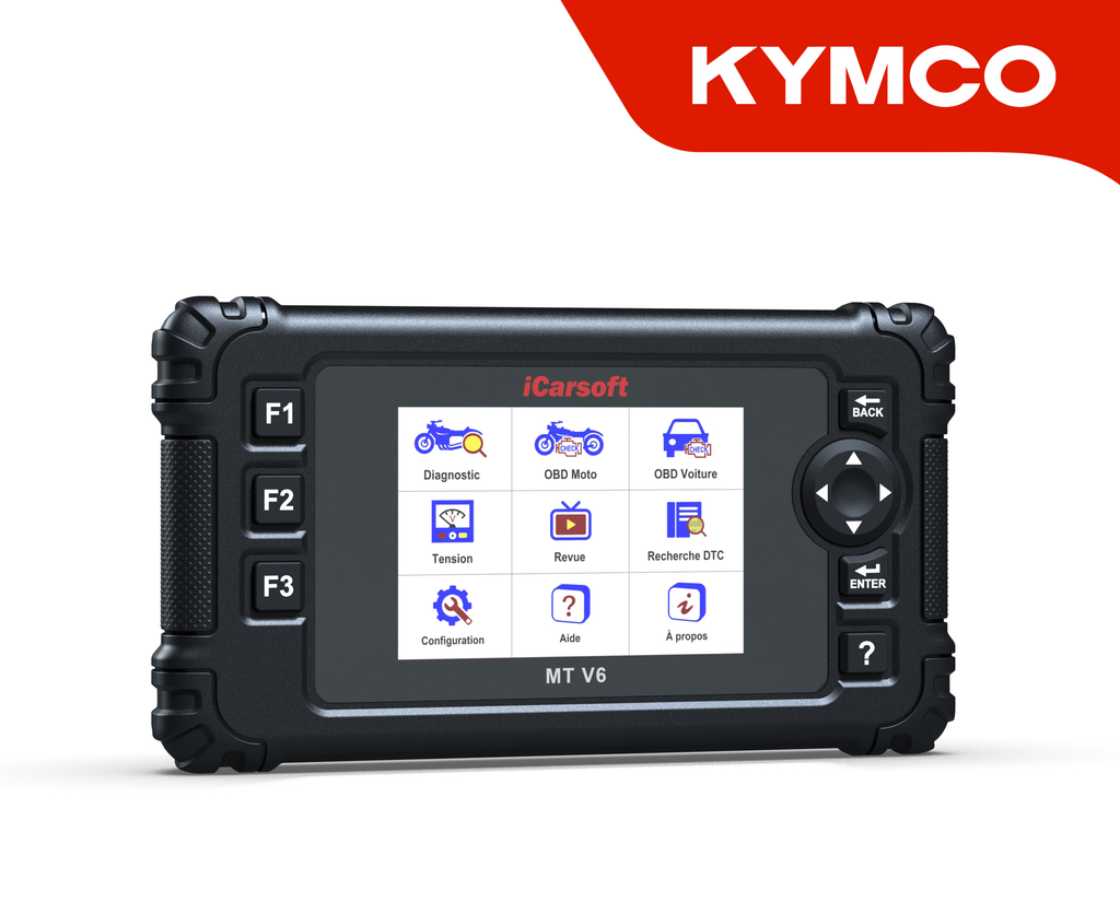 Valise de diagnostic iCarsoft MT V6 pour les motos de la marque Kymco