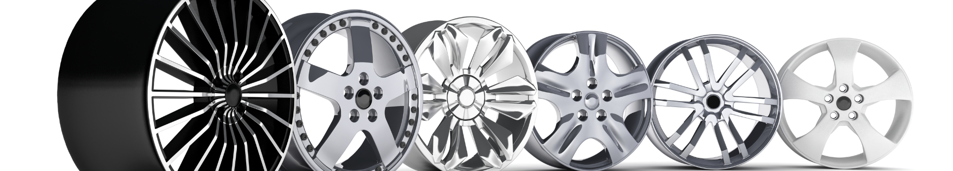 Sélection de différents modèles de jantes en alliage et aluminium pour voiture