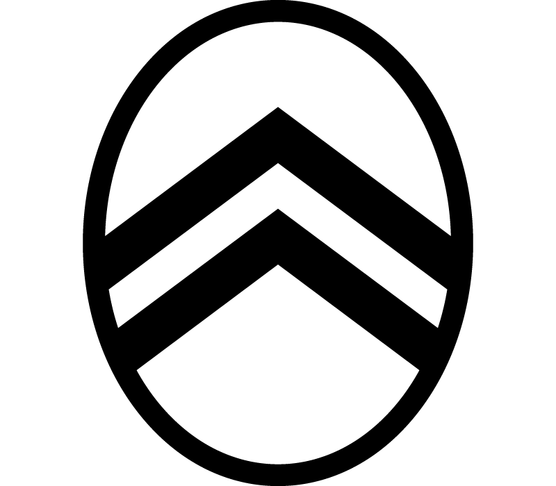 Logo Citroen historique en noir et blanc pour valise de diagnostic de marque