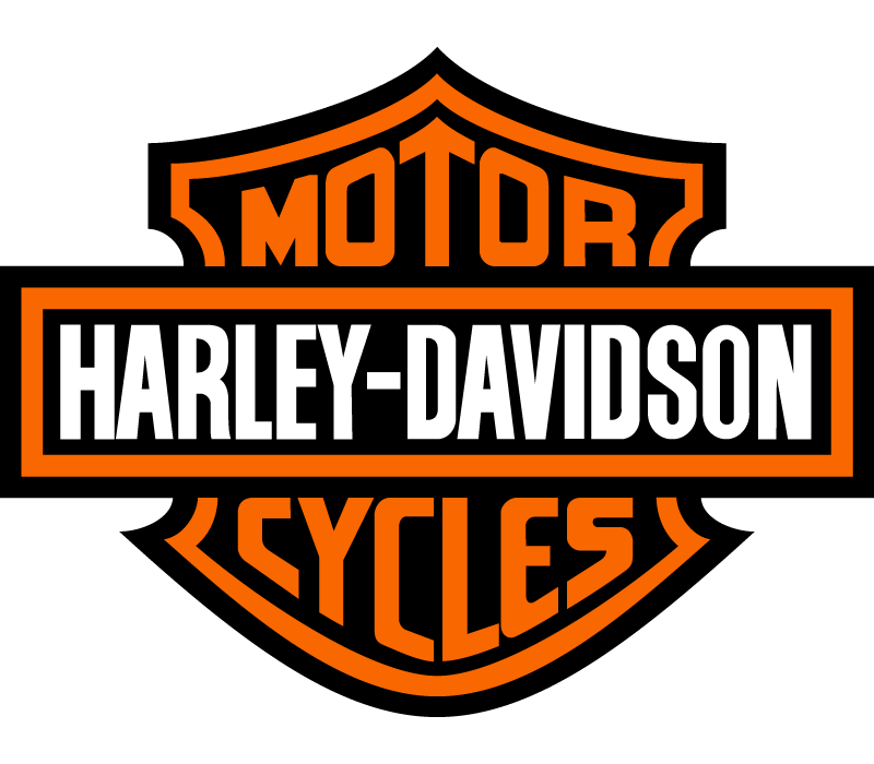 Logo officiel Harley Davidson orange et noir pour outil de diagnostic moto