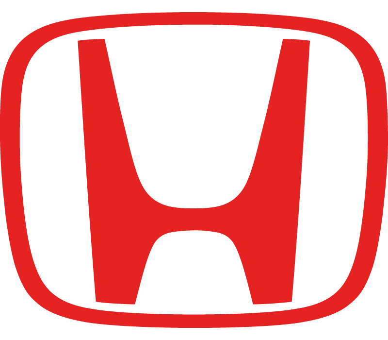 Logo officiel rouge de la marque de voitures et motos Honda sur fond blanc