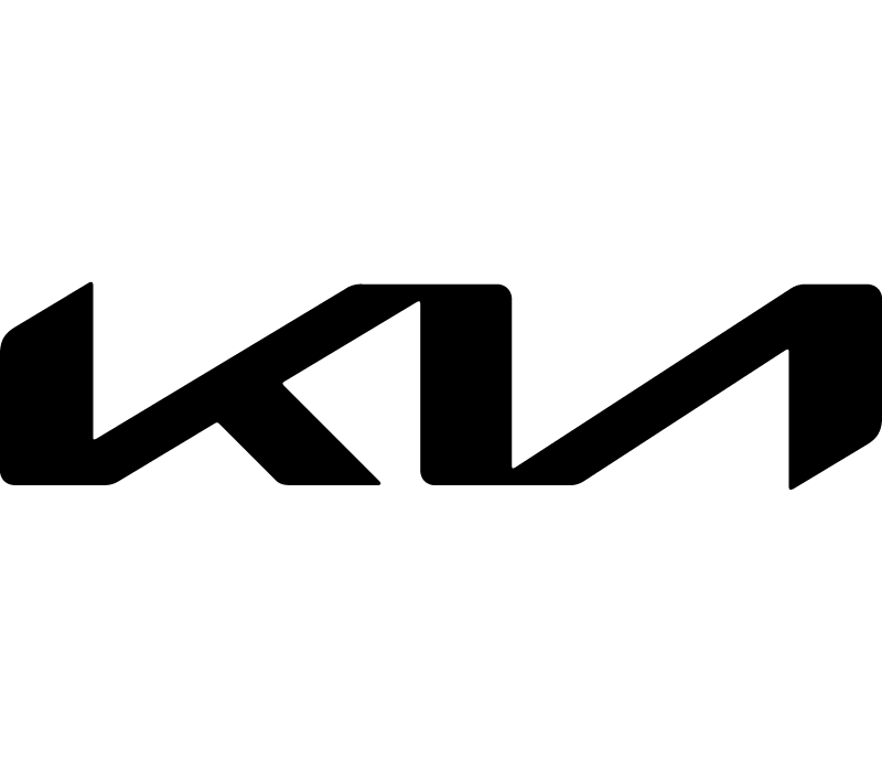 Logo officiel noir de la marque de voiture Kia pour diagnostic auto