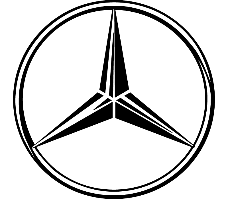 Logo Mercedes-Benz noir et blanc pour valise de diagnostic iCarsoft