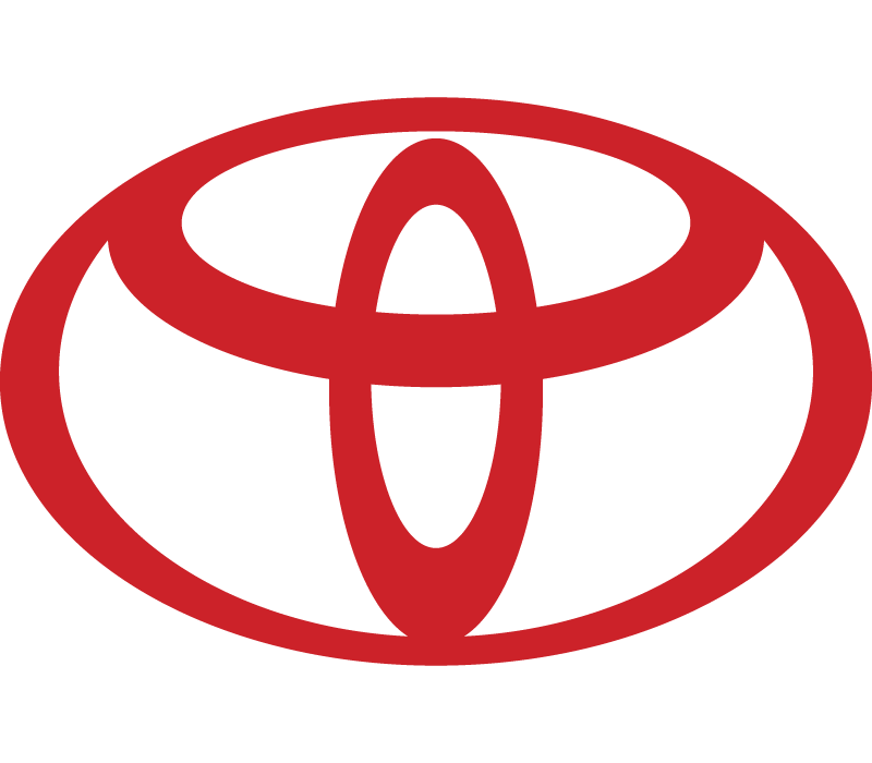 Logo officiel rouge de la marque de voiture japonaise Toyota